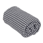 Manta Decorativa Pied de Poule Preto e Branco 2,00x2,20m