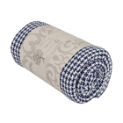 Manta Decorativa Pied Poule Maquelado Azul Marinho com Branco 2,20x2,00m Inspire