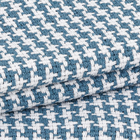 Manta Decorativa Pied Poule Maquelado Azul Petúnia com Branco 2,20x2,00m Inspire