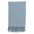 Manta Decorativa Pied Poule Maquelado Azul Petúnia com Branco 2,20x2,00m Inspire