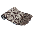 Manta Decorativa Sofá Jacquard Arandela33s Marrom 2,00x1,40