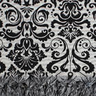 Manta Decorativa Sofá Jacquard Medalhãoblack40spret2,00x1,40