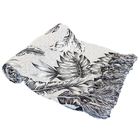 Manta Decorativa Sofá Jacquard Tropical10 Black Pret1,80x1,40