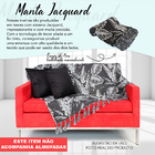 Manta Decorativa Sofá Jacquard Tropical63s Black Pre2,20x1,40
