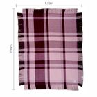 Manta Decorativa Xadrez Rústica Rosa e Vinho 2,20x1,70m