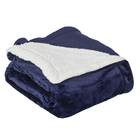 Manta Dupla Face Flannel Casal Azul