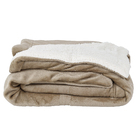 Manta Dupla Face Flannel Casal Khaki