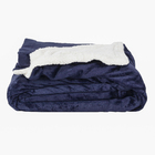 Manta Dupla Face Flannel Solteiro Azul