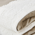 Manta Dupla Face Flannel Solteiro Khaki