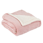 Manta Dupla Face Flannel Solteiro Rosa