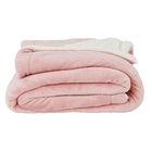 Manta Dupla Face Flannel Solteiro Rosa