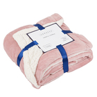 Manta Dupla Face Flannel Solteiro Rosa