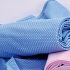 Manta Fina Verão Tecebem Baby Listrada Kinder Azul