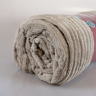 Manta Microfibra Flannel Soft Canelada Casal 180x220cm Bege