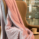 Manta Microfibra Flannel Soft Canelada Casal 180x220cm Rose
