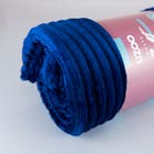 Manta Microfibra Flannel Soft Canelada Queen 220x240cm Azul