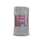 Manta Microfibra Flannel Soft Canelada Queen 220x240cm Bege