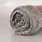 Manta Microfibra Flannel Soft Canelada Queen 220x240cm Cinza