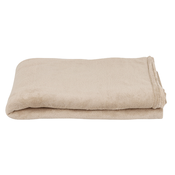 Manta Fleece Solteiro Kaki Liso 2,20x1,50m