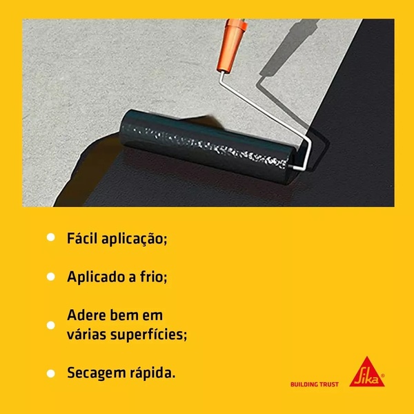 Manta Líquida Impermeabilizante Sika Igolflex Preto 3,6L