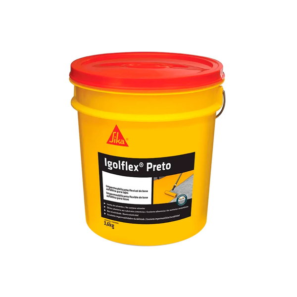 Manta Líquida Impermeabilizante Sika Igolflex Preto 3,6L