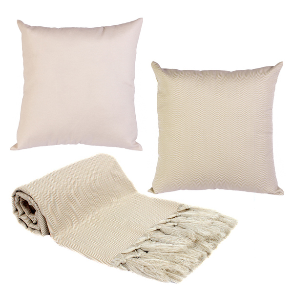 Manta Luxo P/sofá 2,5x1,4m E 2 Capas Almofada Zig-zagvsk136