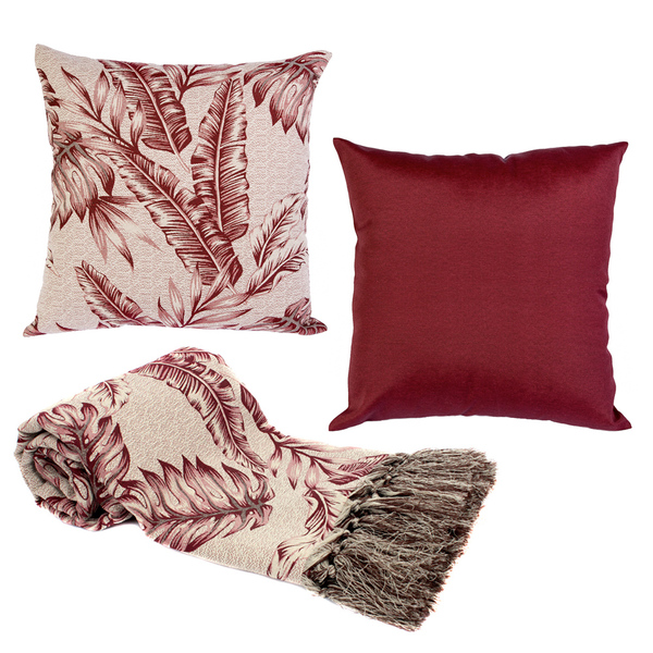 Manta Luxo P/sofá 2x1,4m E 2 Capas Almofada Tropk187