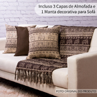 Manta Luxo P/sofá 2x1,4m E 3 Capas Almofada Indvsk71