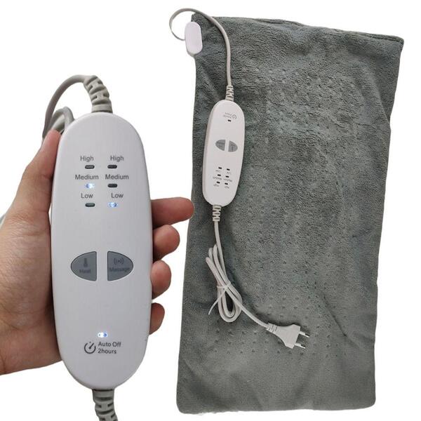 Manta Massageadora Cobertor Esquenta 2 Em 1 Termico Controle