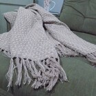 Manta Meliah - 180 X 120 Cm - 100% Algodão - Rosa Seco / Cru