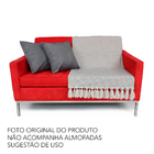 Manta P Sofá Jacquard Protetora Zig-zag11 Cinza 1,80x1,40