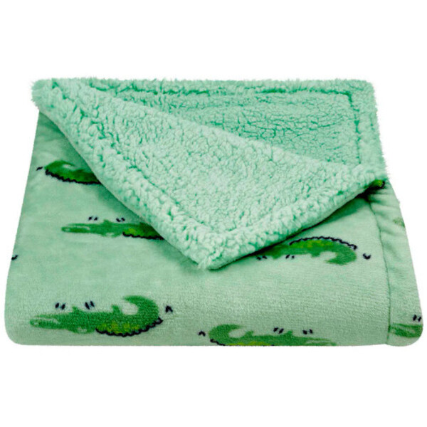 Manta Para Bebê Bbrw1714 Crocodilo 80x80cm Tex