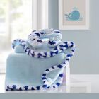 Manta para Bebê com Almofada Mimo Blue Acqua - Corttex