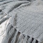 Manta Para Sofá Cinza Zigzag 1.30x1.80