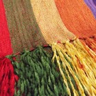 Manta Para Sofá Colorido Listrada Em Chenille