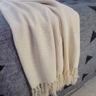 Manta Para Sofá Cru Em Algodão 1.20x1.80