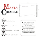 Manta Para Sofá De Chenille Cor Amarelo