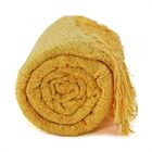 Manta Para Sofá De Chenille Cor Amarelo