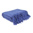Manta Para Sofá De Chenille Cor Azul Royal