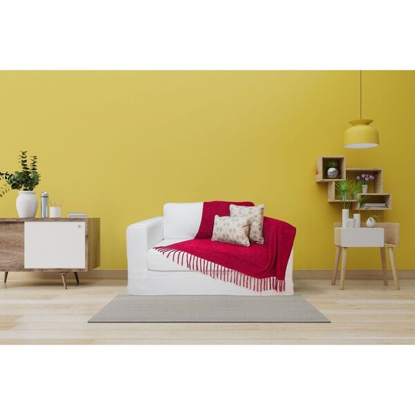 Manta Para Sofá De Chenille Cor Vinho