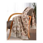 Manta Para Sofá Dupla Face Jacquard Nilo Marrom - 135x250cm