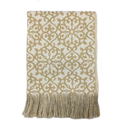 Manta Para Sofá E Cama Jacquard 1,60mx1,40m Cancún Bege Luxo