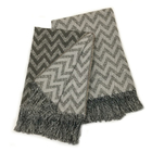 Manta Para Sofá E Cama Jacquard 2,10mx 1,40m Missonico Preta