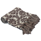 Manta Para Sofá E Cama Jacquard Arandela22 Marrom 2,00x1,40