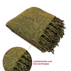 Manta Para Sofá Em Algodão Amarelo  Mesclado 2,40 X 1,80