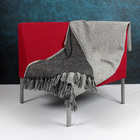 Manta Para Sofá Grande Jacquard 1,8 X 1,4m Grafite-mt005