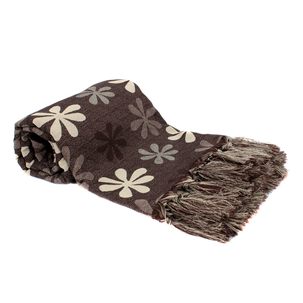 Manta Para Sofá Grande Jacquard 2,5 X 1,4m Flor_vs-mt051