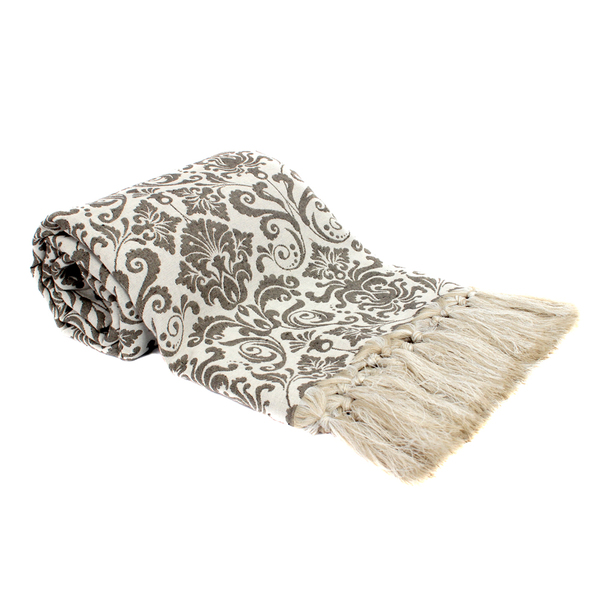 Manta Para Sofá Grande Jacquard 3,5 X 1,4m Medalhao-mt081