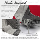 Manta Para Sofá Grande Jacquard 3 X 1,4m Grafite-mt061