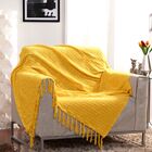 Manta Para Sofá Italiana Amarela - 135x200cm